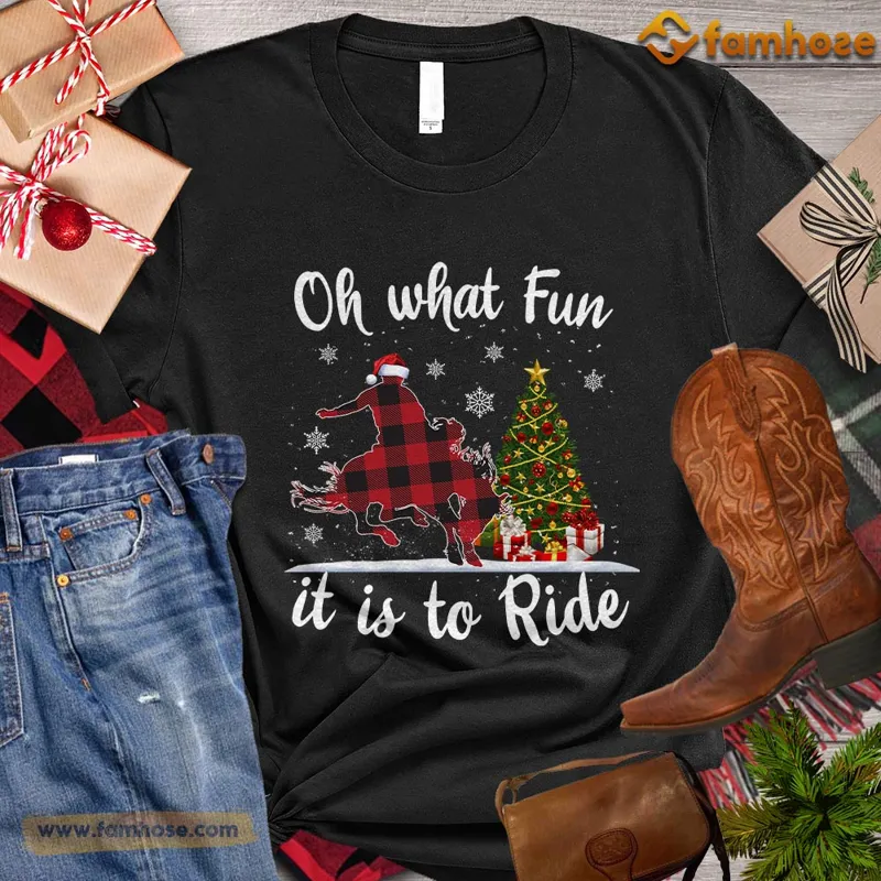 Christmas Barrel Racing T-shirt This Barrel Racer Is On The Naughty List Gift For Barrel Racing Lovers Horse Riders Equestrians