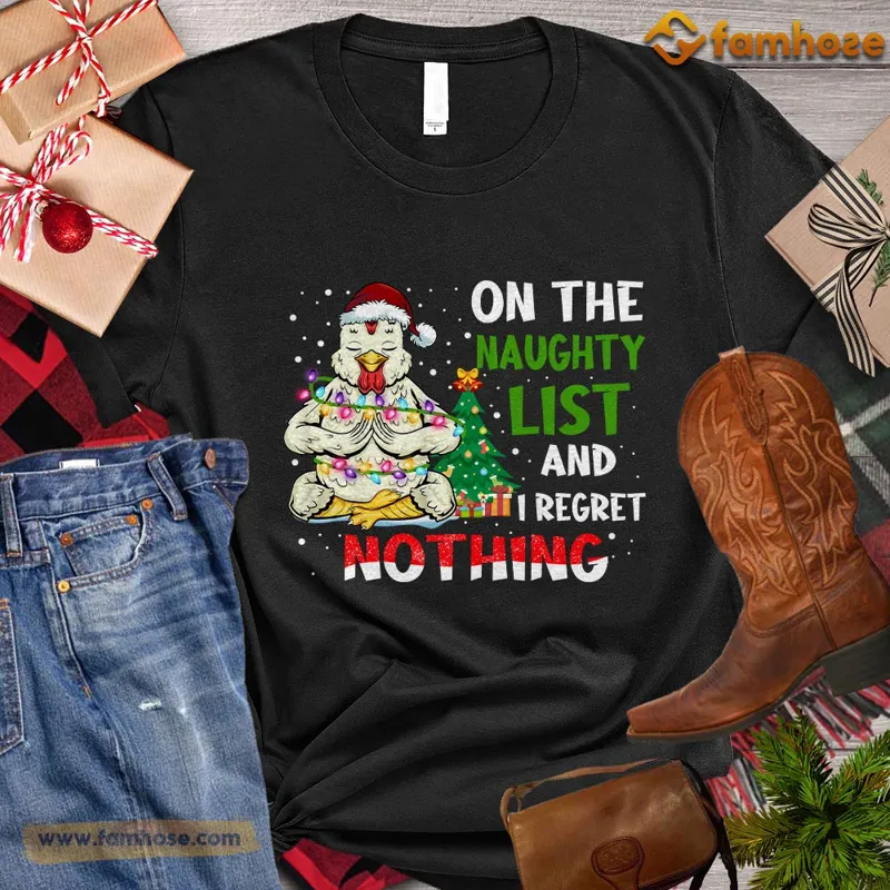 Christmas Chicken T-shirt Merry Chickmas ELF Santa Christmas Gift For Chicken Lovers Chicken Farm Chicken Tees