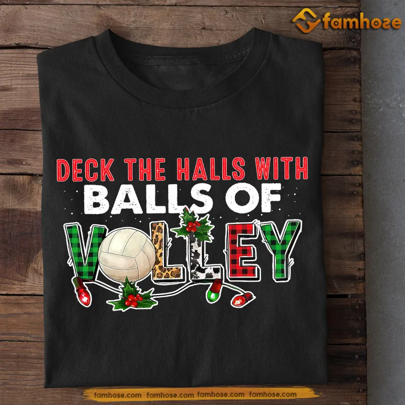 Christmas Volleyball T-shirt Merry Christmas Xmas Gift For Volleyball Lovers